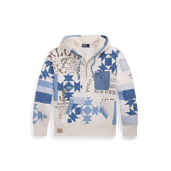 PRL Vintage Fit Patchwork Fleece Hoodie/Duks 710965001001