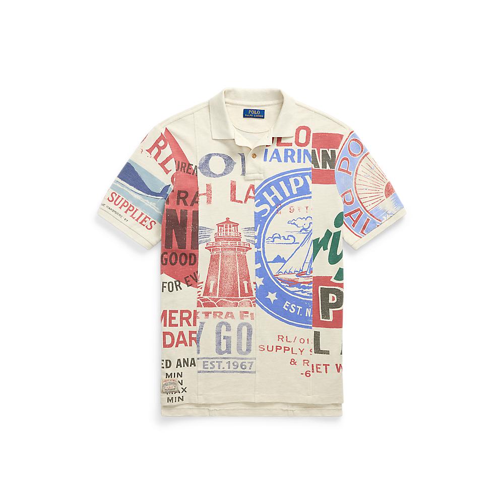 PRL Classic Dry Goods Print Mesh Polo Shirt/Polo Majica 710965003001