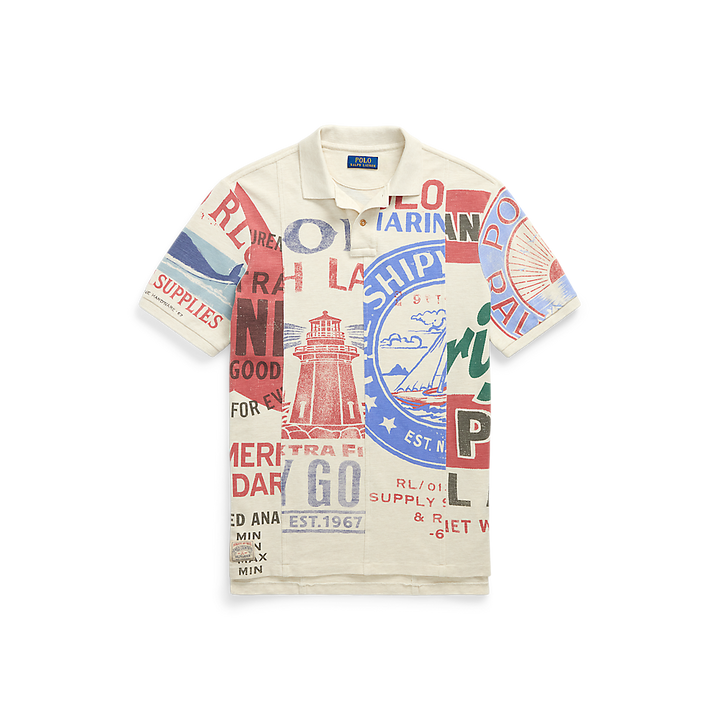 PRL Classic Dry Goods Print Mesh Polo Shirt/Polo Majica 710965003001
