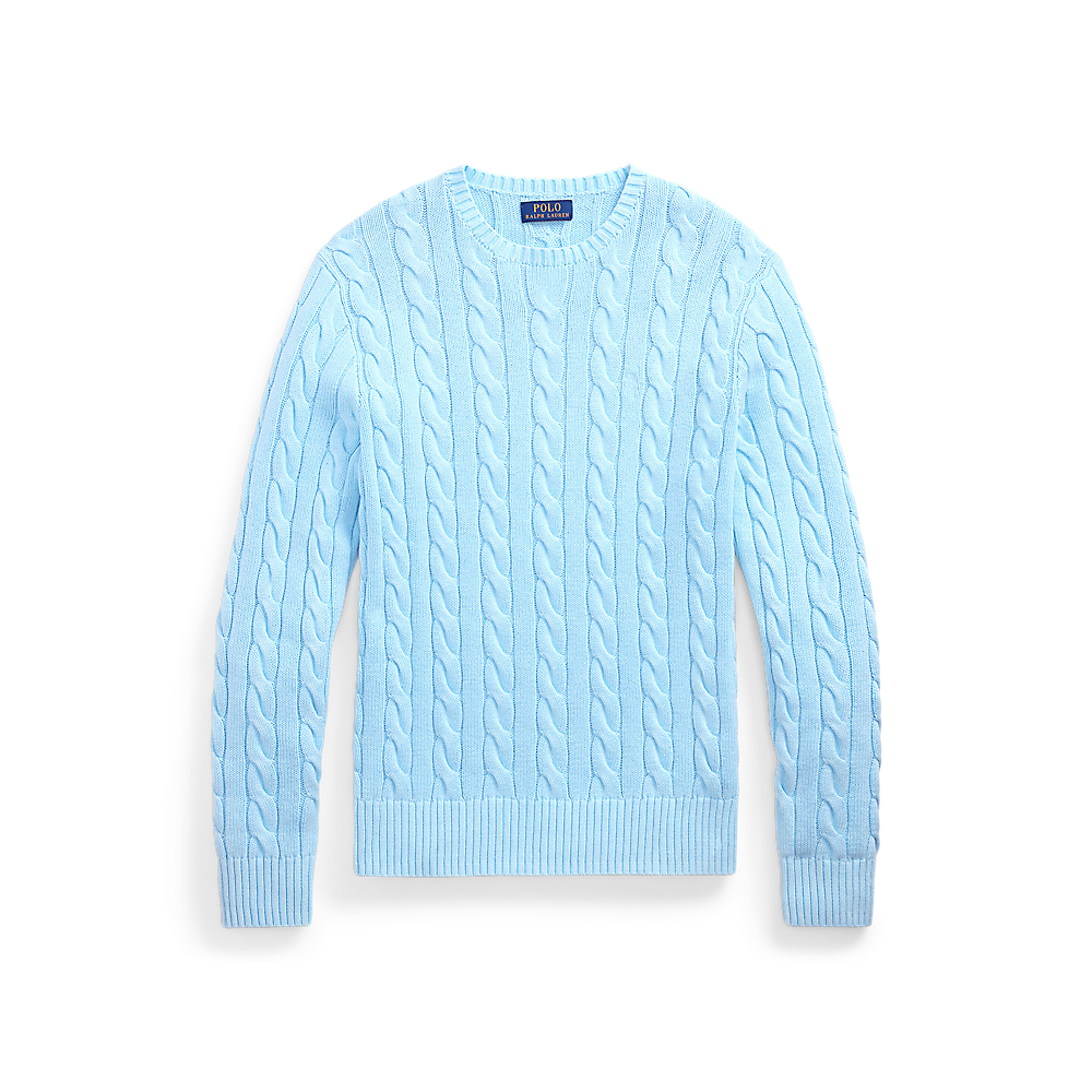 PRL Cable-Knit Mineral-Dyed Cotton Jumper/Pulover 710965867005
