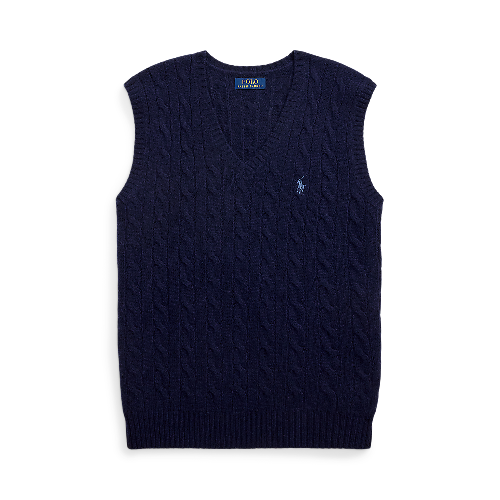 PRL Cable-Knit Cashmere Sleeveless Jumper/Pulover 710974166001