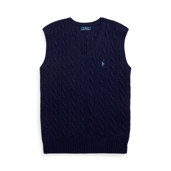 PRL Cable-Knit Cashmere Sleeveless Jumper/Pulover 710974166001