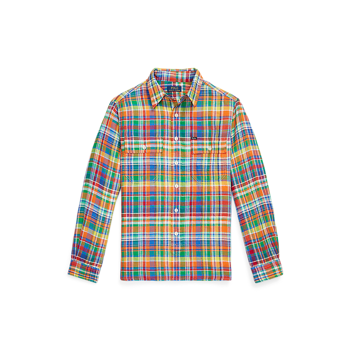 PRL Classic Fit Plaid Linen Workshirt/Košulja 710B14231001