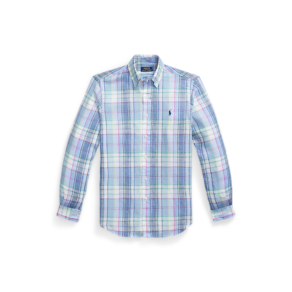 PRL Custom Fit Plaid Linen Shirt/Košulja 710B16705002
