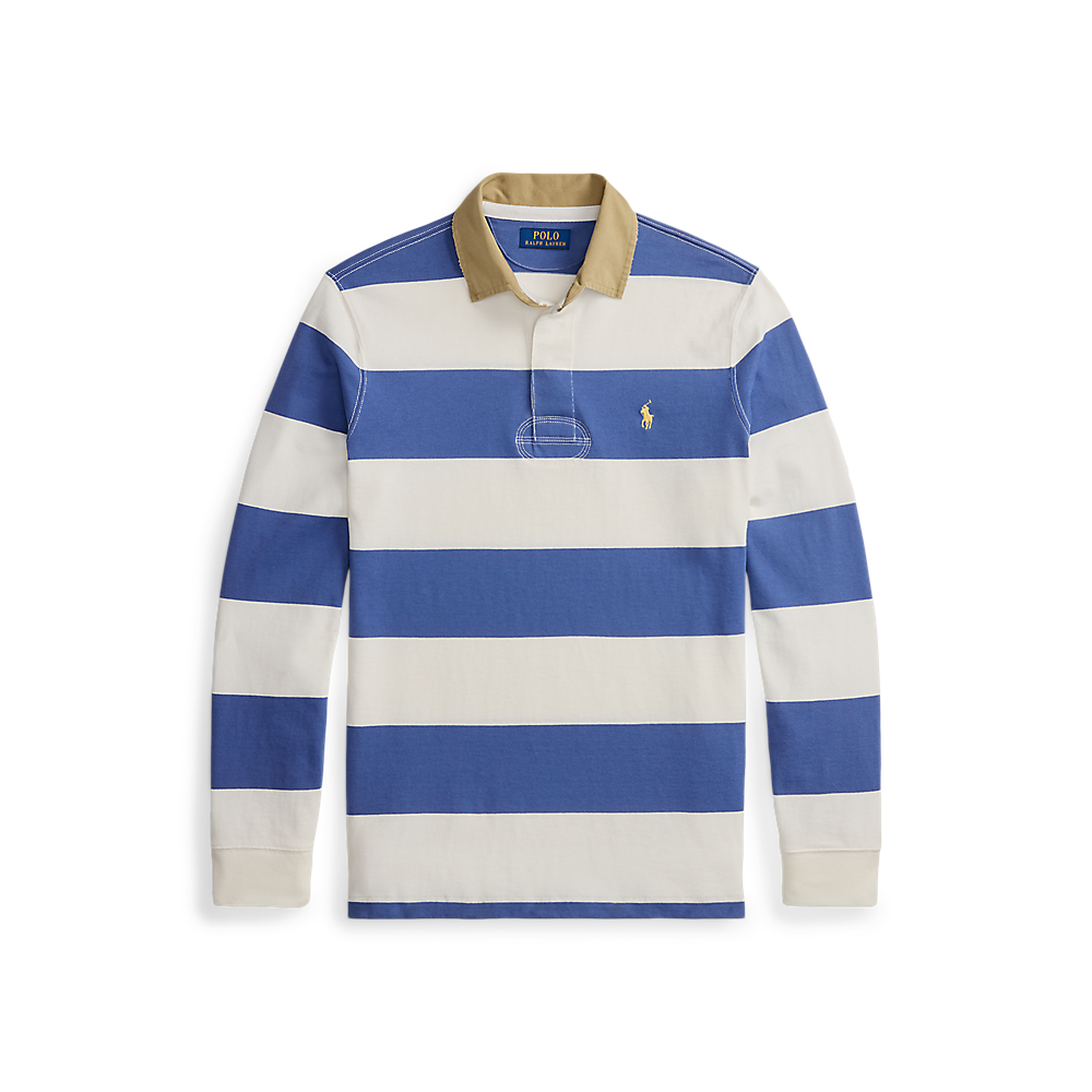 PRL Classic Fit Khaki-Collar Rugby Shirt/Polo majica 710P05317002