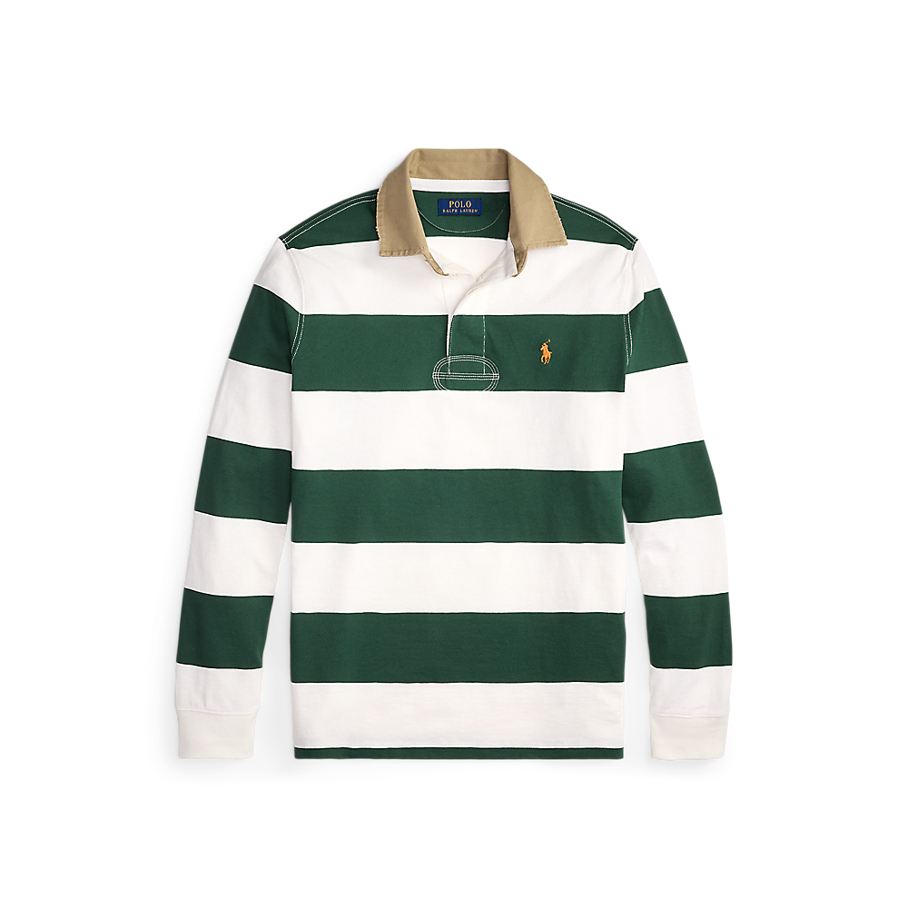 PRL Classic Fit Khaki-Collar Rugby Shirt/Polo majica 710P05317004