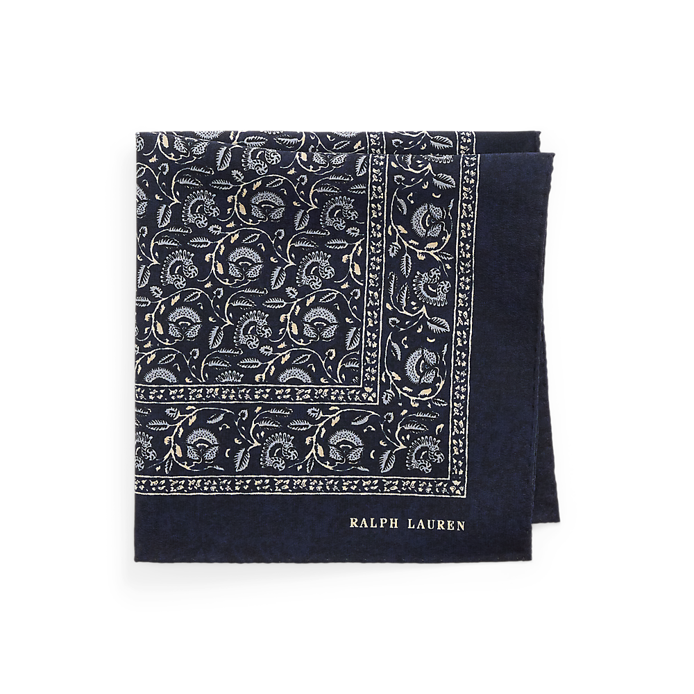PRL Floral-Print Silk Crepe Pocket Square /Marama 712964921001