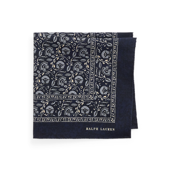 PRL Floral-Print Silk Crepe Pocket Square /Marama 712964921001