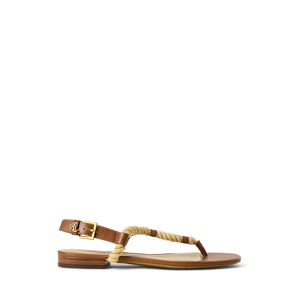 LRL Everley Calfskin &amp; Rope Sandal/Sandale 802959152001