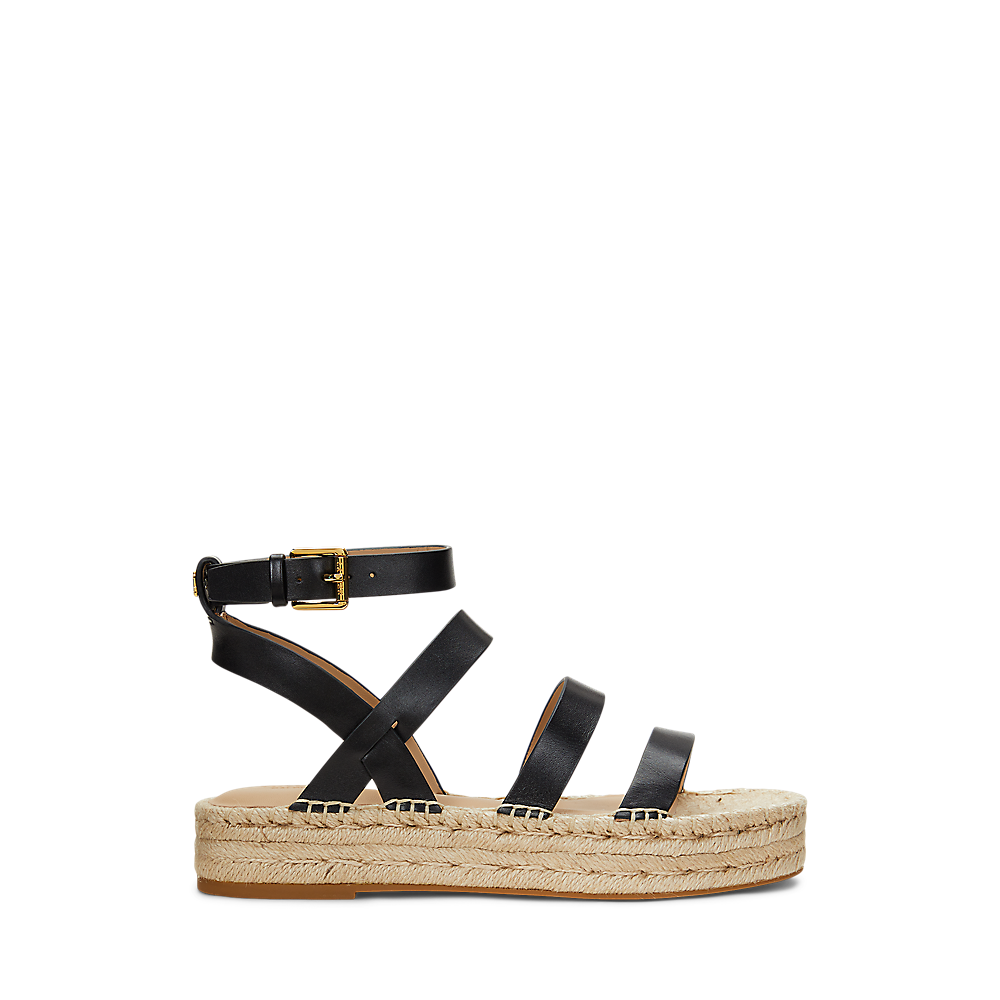 LRL Polly Leather Gladiator Espadrille/Espadrile 802961839002