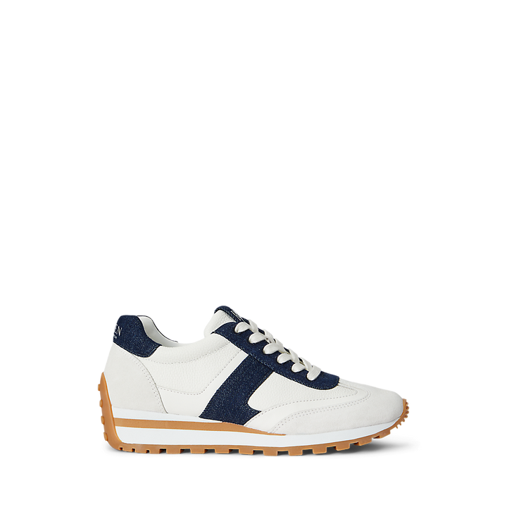 LRL Dani Denim-Trim Leather & Suede Trainer/Tenisice 802P04426001