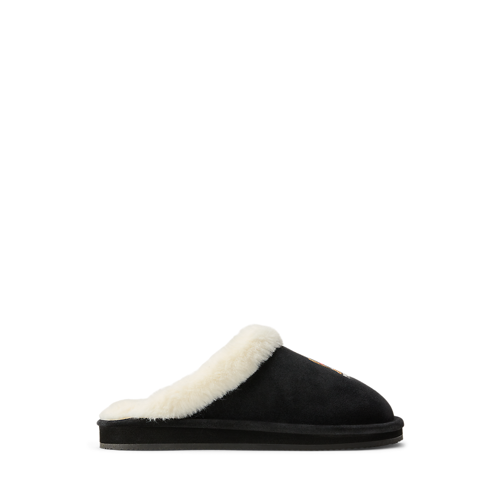 PRL Polo Bear Suede & Faux-Fur Slipper/Papuče 842P03594002