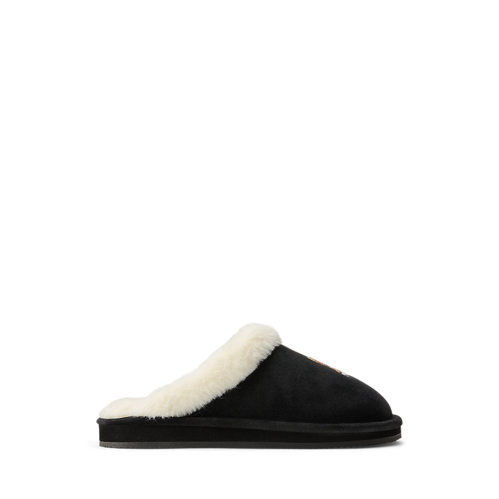 PRL Polo Bear Suede & Faux-Fur Slipper/Papuče 842P03594002