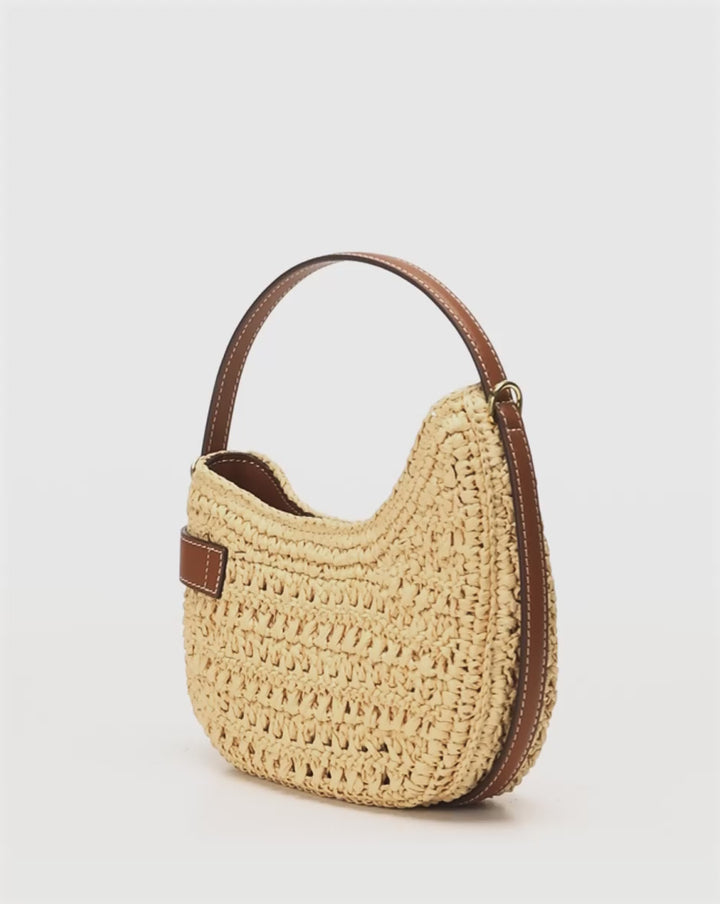 LRL Small Woven Straw Tasha Crossbody Bag/Torba 431982191001