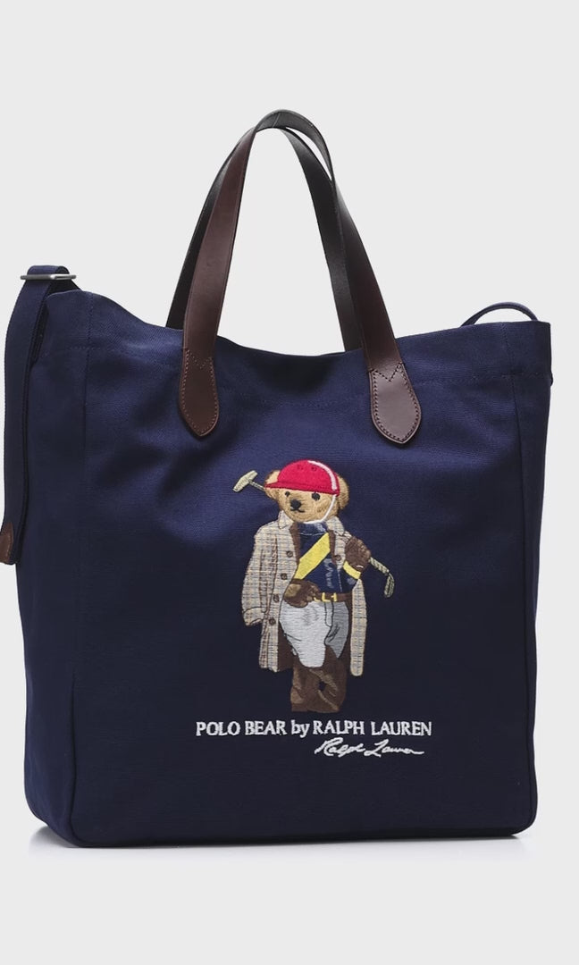 PRL Polo Bear Canvas Shopper Tote/Torba 405P08098001