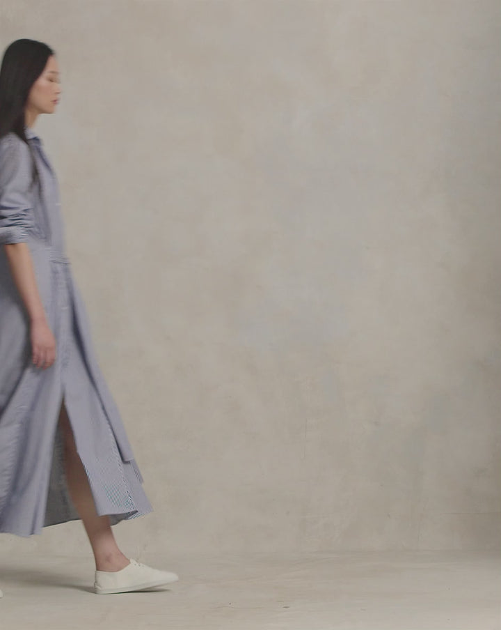 PRL Striped Cotton Tie-Waist Shirtdress/ Haljina 211B17476002