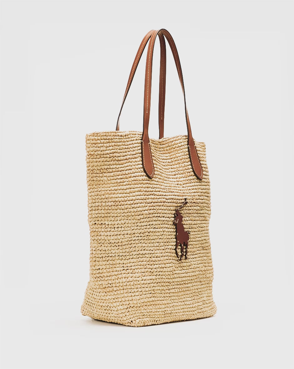 PRL Big Pony Raffia Large Tote/Torba 428923661006
