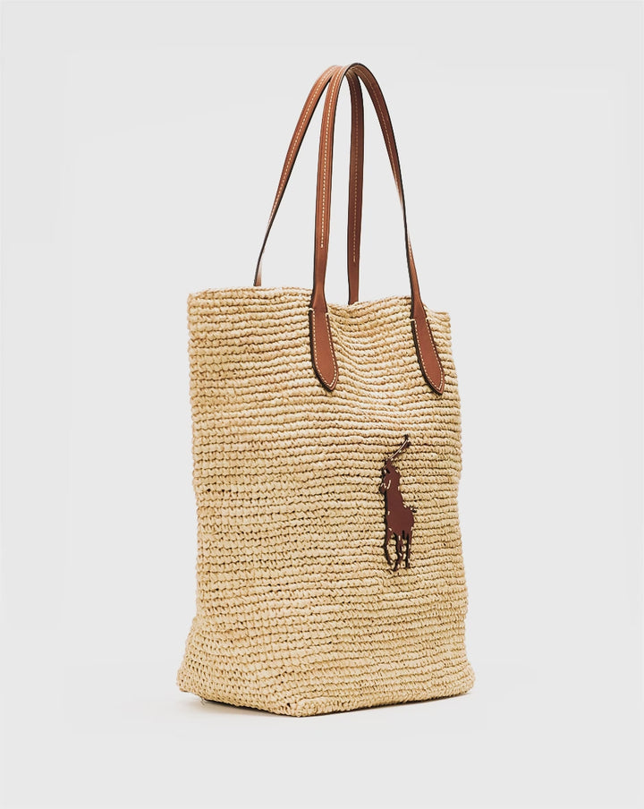 PRL Big Pony Raffia Large Tote/Torba 428923661006
