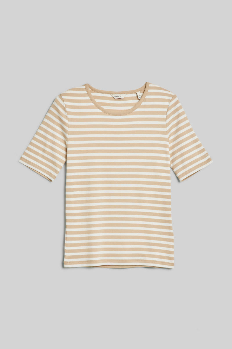 GANT Slim Striped 1X1 Ribbed Ss T-Shirt/Majica 4203493