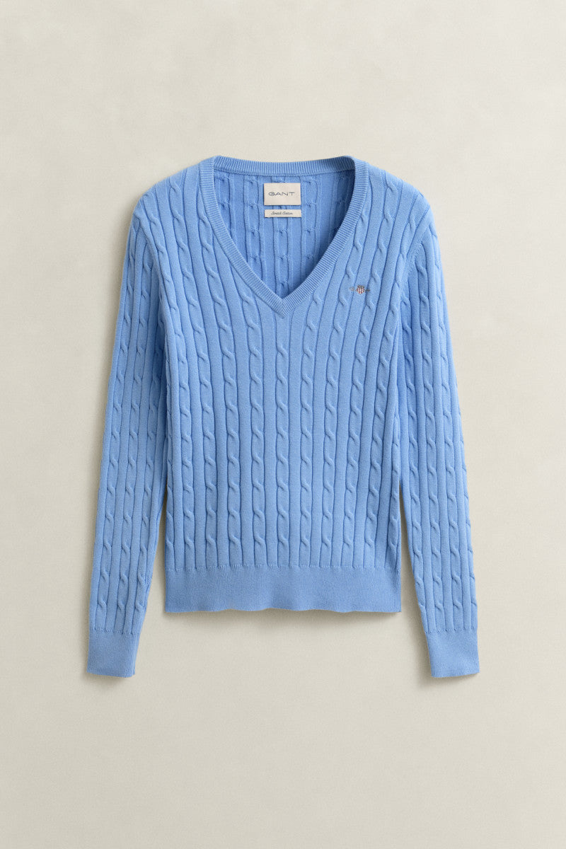 GANT Cable Knit V-Neck Sweater/Pulover 4800101