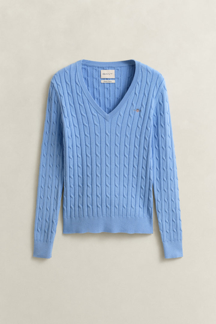 GANT Cable Knit V-Neck Sweater/Pulover 4800101