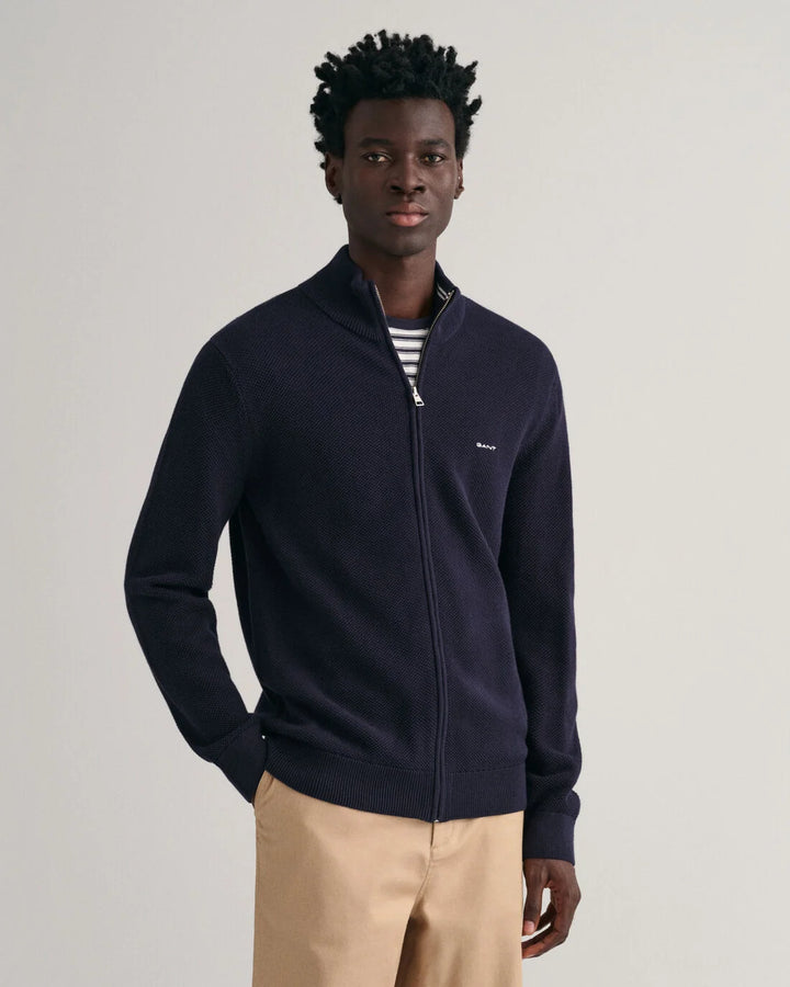 GANT Cotton Pique Zip Cardigan/Pulover 8040524