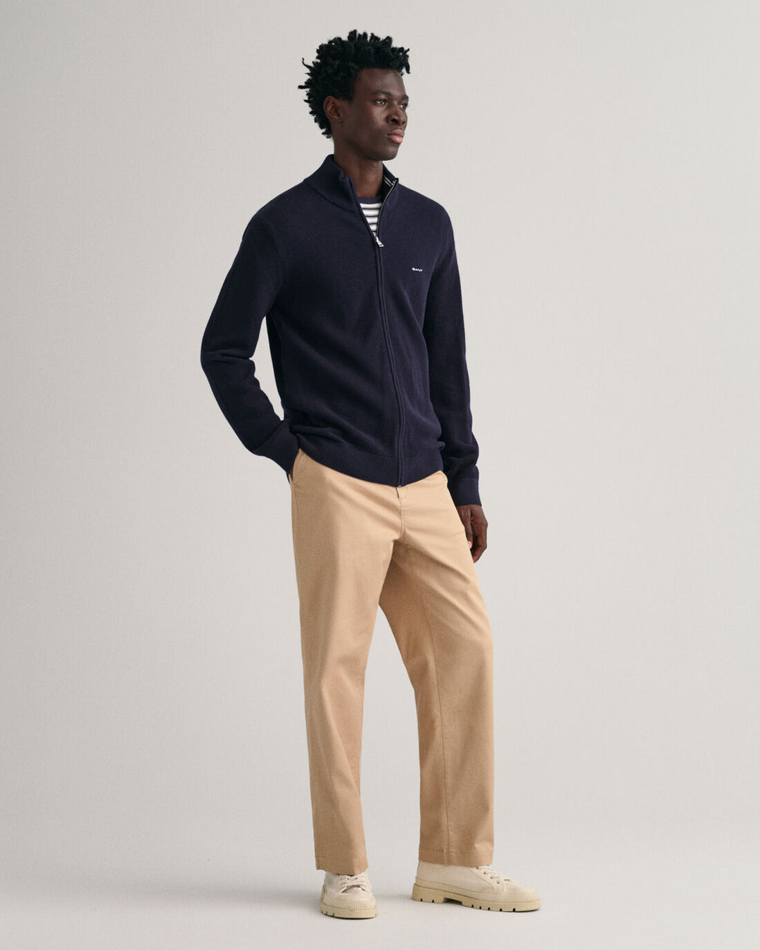 GANT Cotton Pique Zip Cardigan/Pulover 8040524