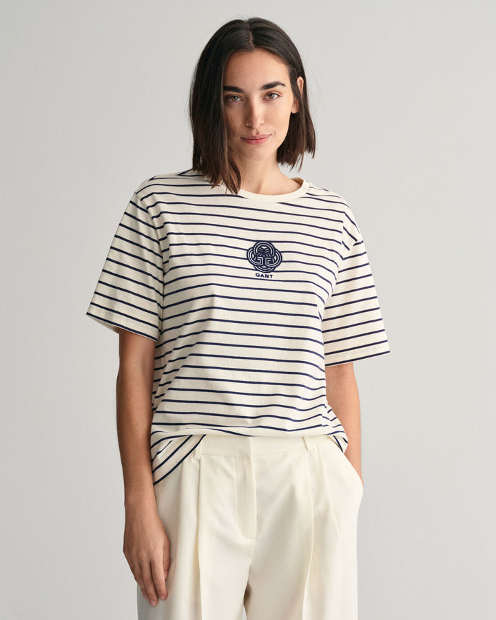 GANT Rel Striped Monogram Ss T-Shirt/Majica 4200826