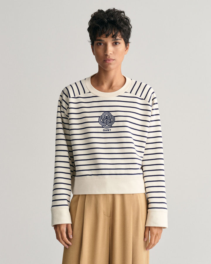 GANT Striped Monogram C-Neck Sweat/Duks 4200825