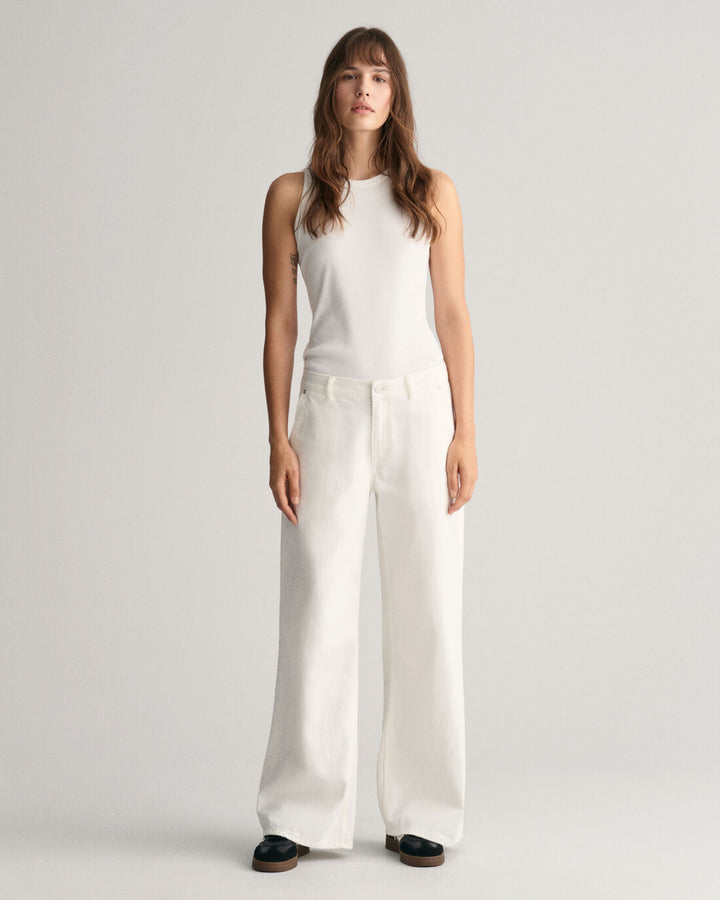 GANT Low Wide Leg White Jeans/Traperice 4100216