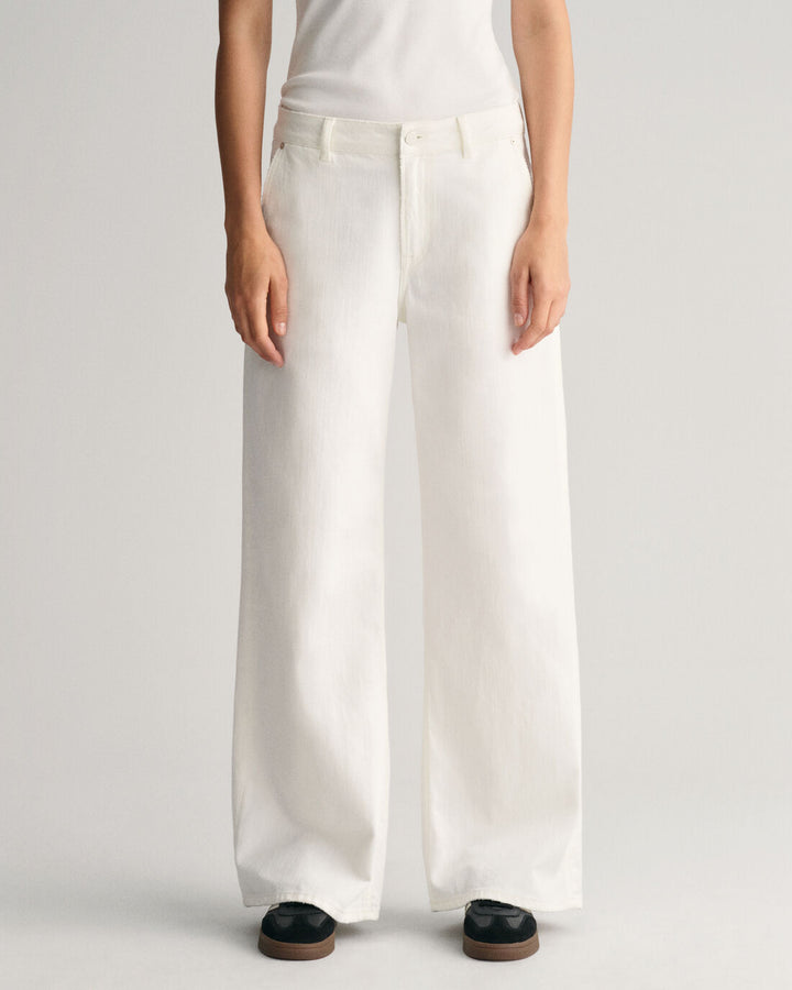 GANT Low Wide Leg White Jeans/Traperice 4100216