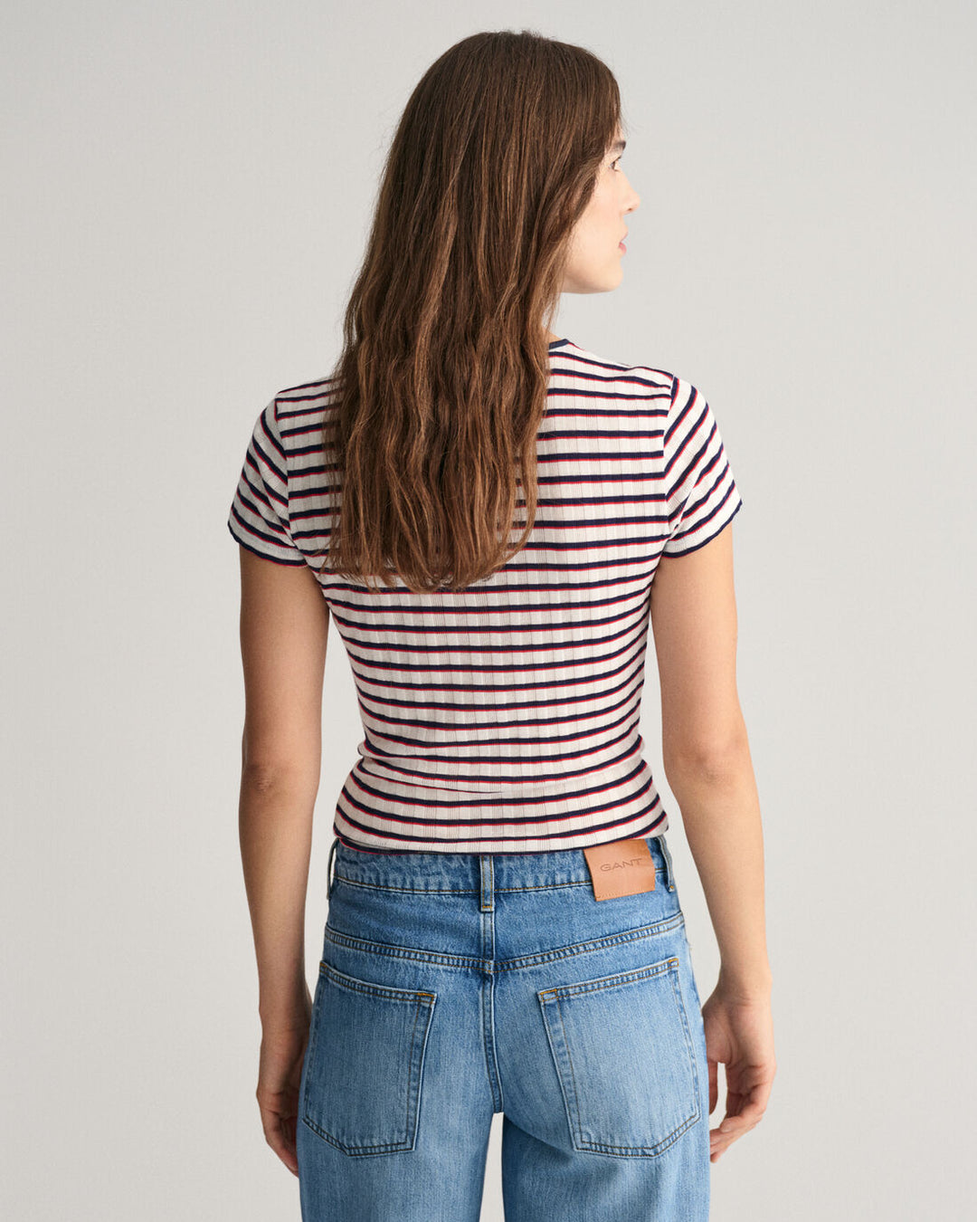 GANT Striped Ribbed Ss T-Shirt/Majica 4200837