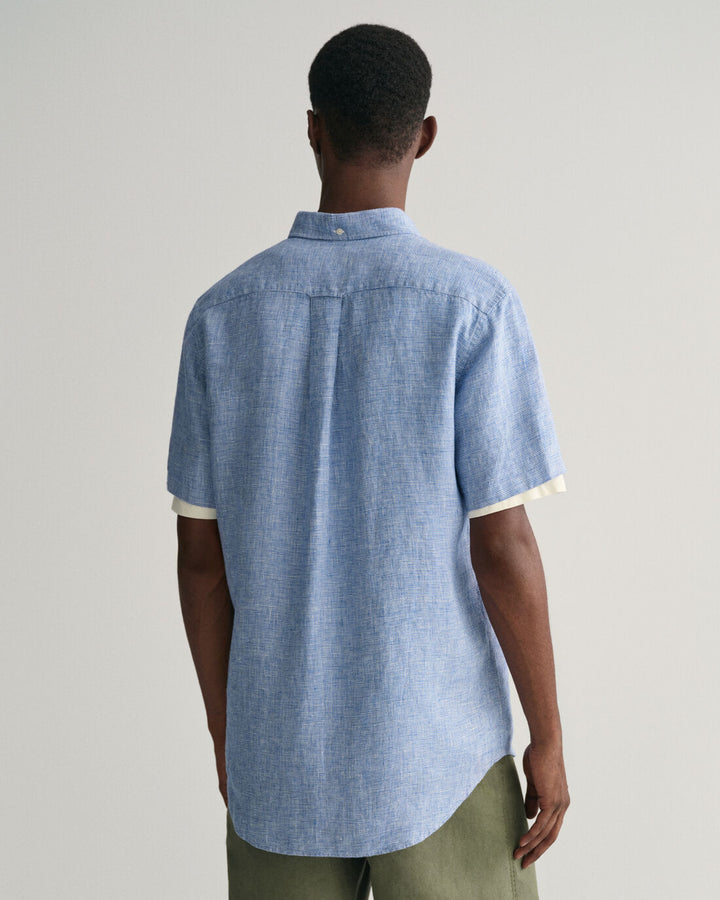 GANT Reg Linen Houndstooth Ss Shirt/Košulja 3240068