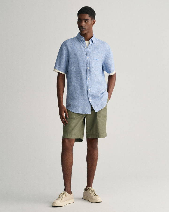GANT Reg Linen Houndstooth Ss Shirt/Košulja 3240068