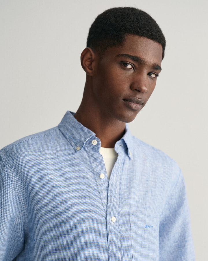GANT Reg Linen Houndstooth Ss Shirt/Košulja 3240068