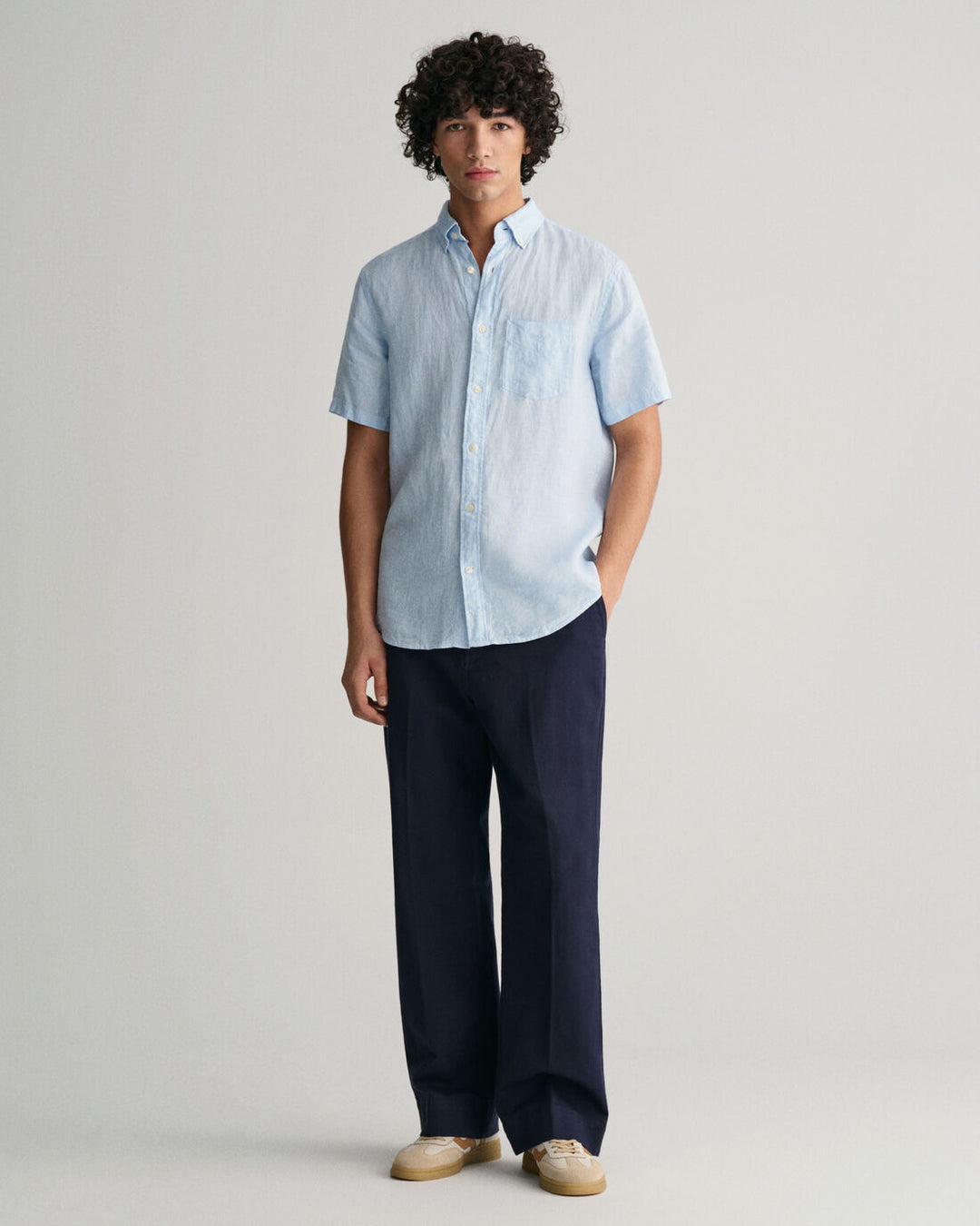 GANT Reg Linen Houndstooth Ss Shirt/Košulja 3240068