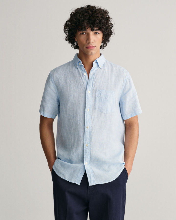 GANT Reg Linen Houndstooth Ss Shirt/Košulja 3240068