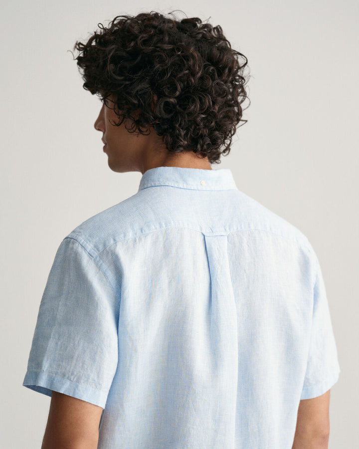 GANT Reg Linen Houndstooth Ss Shirt/Košulja 3240068