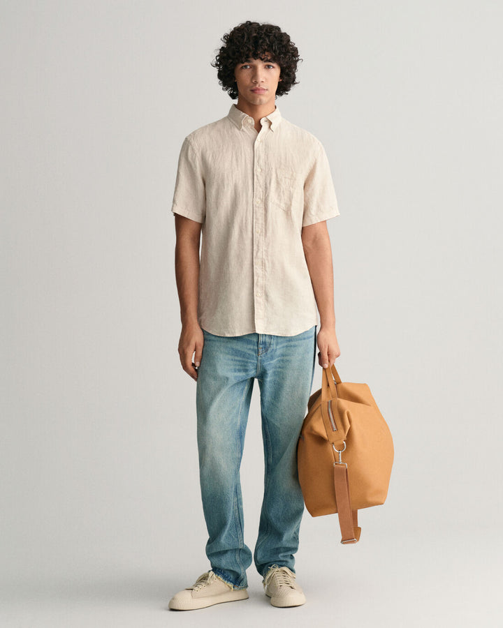 GANT Reg Linen Houndstooth Ss Shirt/Košulja 3240068