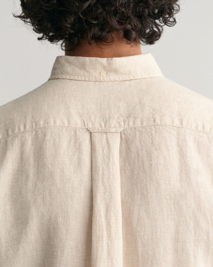 GANT Reg Linen Houndstooth Ss Shirt/Košulja 3240068