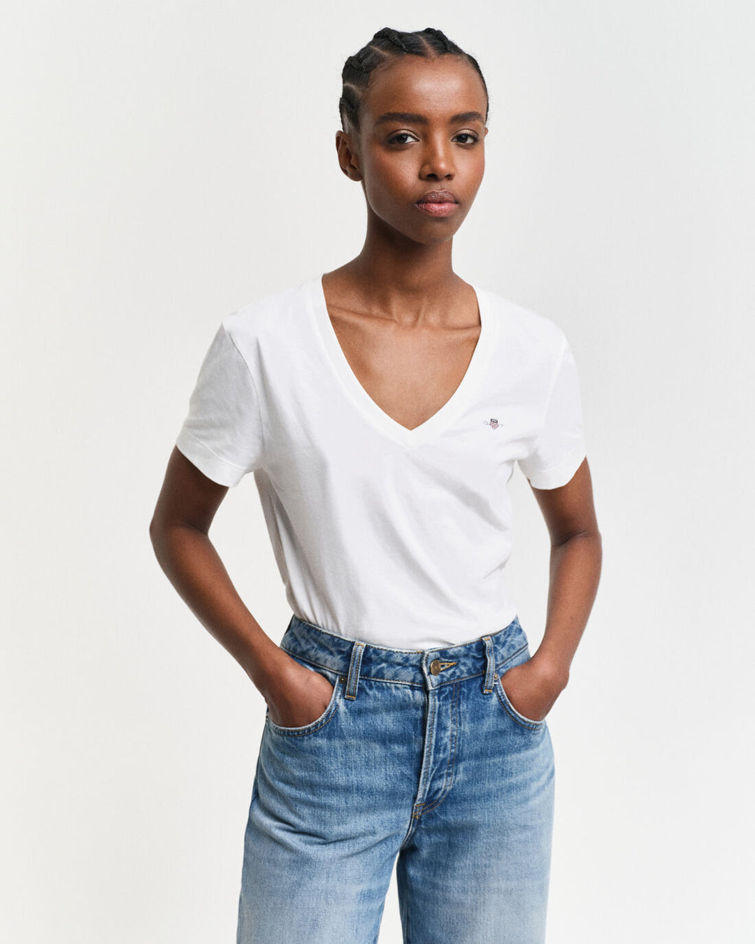 GANT Reg Shield Ss V-Neck T-Shirt/Majica 4200750