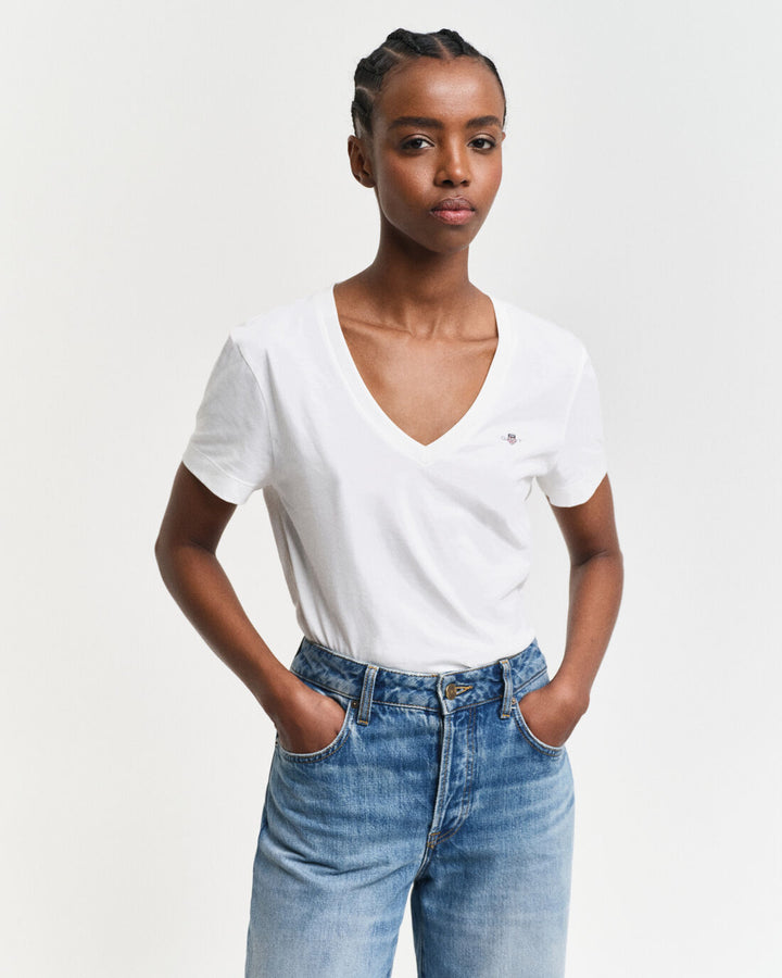 GANT Reg Shield Ss V-Neck T-Shirt/Majica 4200750