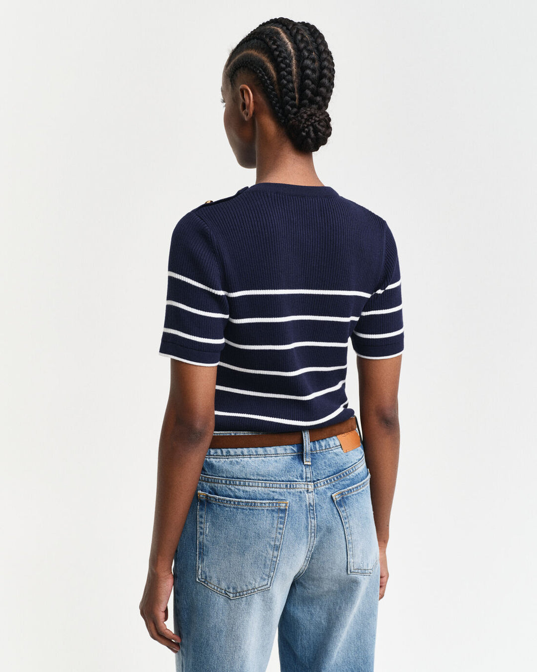 GANT Ribbed Breton C-Neck/Pulover 4805306