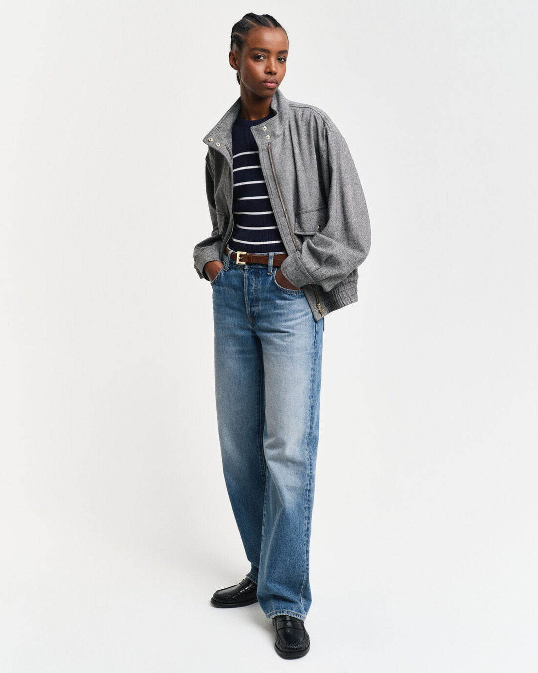 GANT Ribbed Breton C-Neck/Pulover 4805306