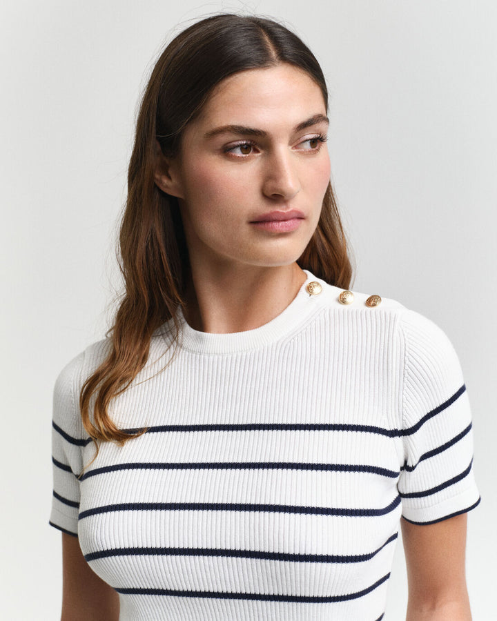 GANT Ribbed Breton C-Neck/Pulover 4805306