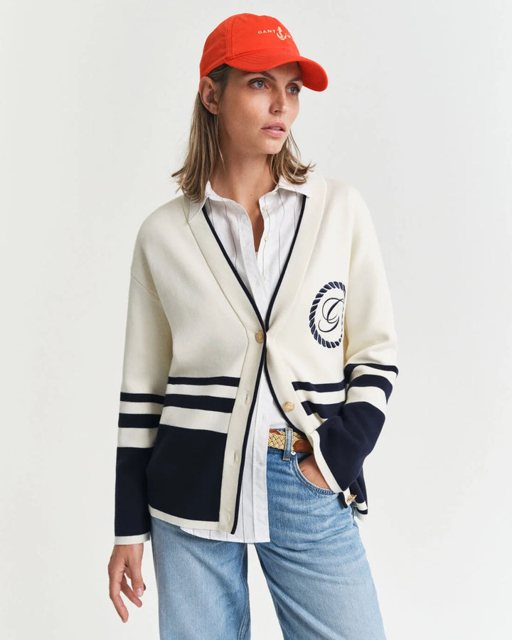 GANT Gant Varsity V-Neck Cardigan/Pulover 4805326