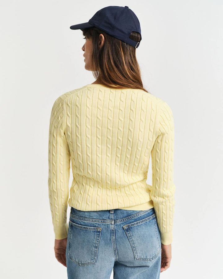 GANT Stretch Cotton Cable V-Neck/Pulover 4800101