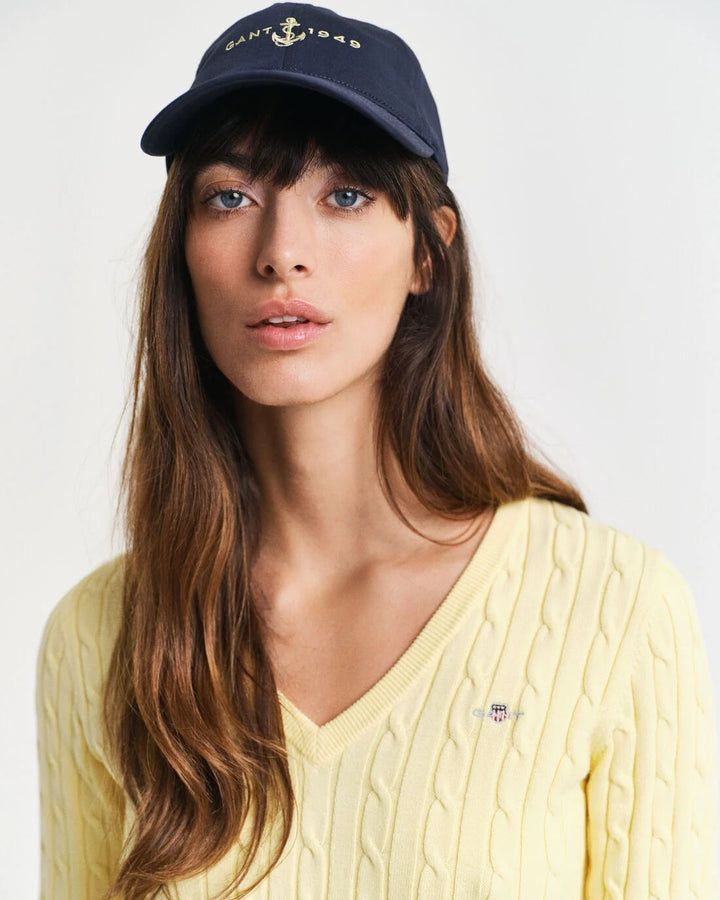 GANT Stretch Cotton Cable V-Neck/Pulover 4800101