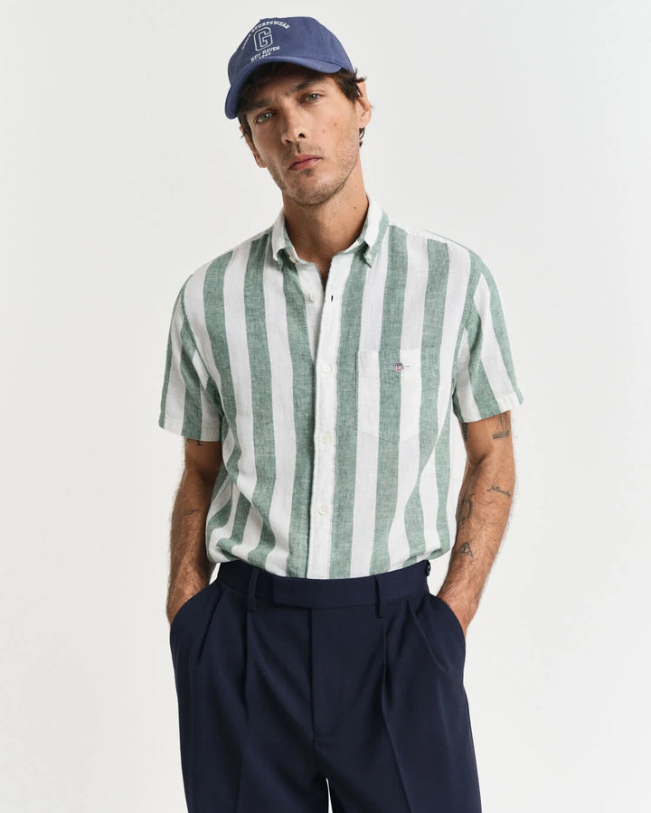 GANT Reg Cotton Linen Stripe Ss Shirt/Košulja 3250044