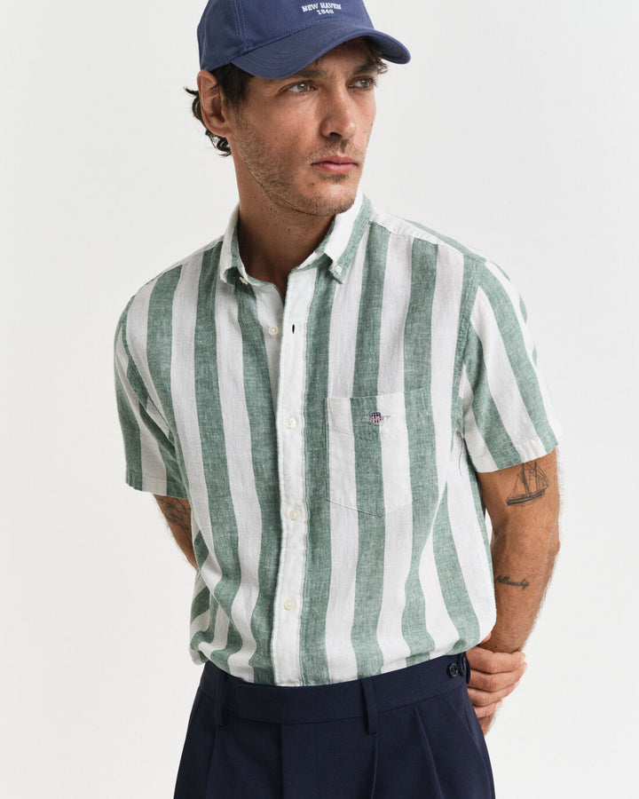 GANT Reg Cotton Linen Stripe Ss Shirt/Košulja 3250044